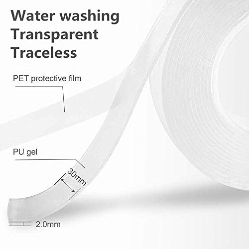 DONDA 3M Double-Sided Tape Traceless Washable Adhesive Tape Invisible Gel Pad (Transparent, 3M) - Image 2