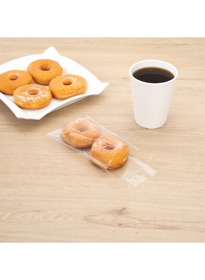 Restaurantware أكياس معالجة 6 × 4 بوصة، 100 كيس بسكويت قابل للاستخدام في الميكروويف - تصميم شفة وشريط لاصق، مقاومة للحرارة، أكياس مخبز بلاستيكية شفافة قابلة لإعادة الإغلاق، مقاومة للدهون، للحلويات والمكسرات وهدايا الحفلات - Image 3