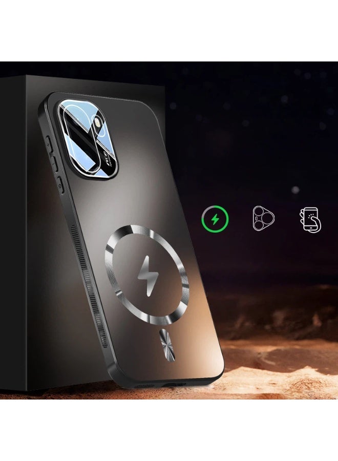 general Magnetic Case for OnePlus Ace 6, Satin Back Supports Wireless Charging with Lens Film, Cover with Slim Anti-Fingerprint Military Shockproof - Image 1