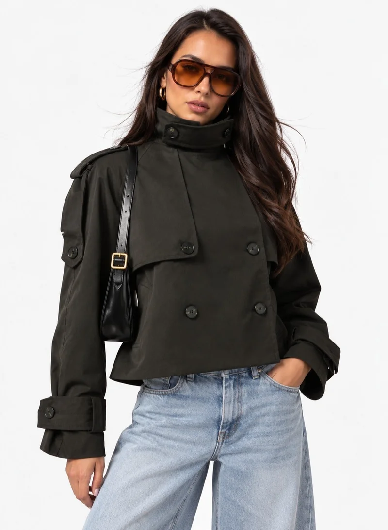 Ginger Oversize Cropped Trench Jacket