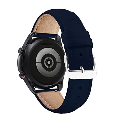 ACM Watch Strap Leather Belt 22mm compatible with Fastrack Limitless Fs1 Smartwatch Casual Classic Band Blue - Image 3