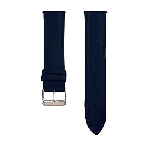ACM Watch Strap Leather Belt 22mm compatible with Fastrack Limitless Fs1 Smartwatch Casual Classic Band Blue - Image 2