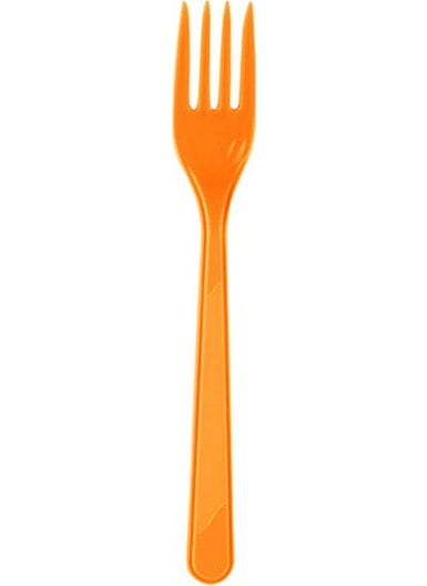 stylish Orange Luxury Plastic Party Forks Pack of 25 