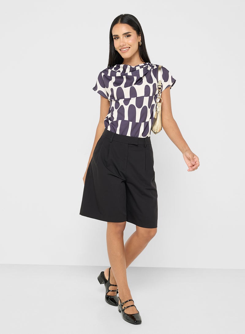 Ginger Monochrome Mock Neck Blouse - Image 4