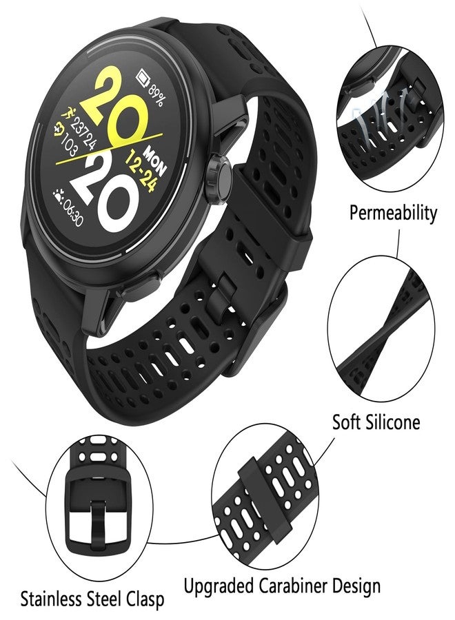 MYSNBKN 22mm Watch Starp for Coros Pace 3/ Apex 46mm/ Apex 2Pro/ Apex Pro Watch Strap, Replacement Strap Soft Silicone for Coros, 22MM - Image 2