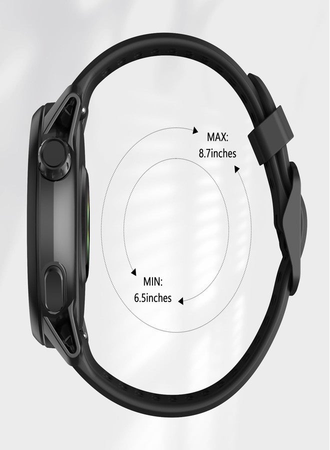 MYSNBKN 22mm Watch Starp for Coros Pace 3/ Apex 46mm/ Apex 2Pro/ Apex Pro Watch Strap, Replacement Strap Soft Silicone for Coros, 22MM - Image 4