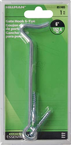 Hardware Essentials 851485 Hook and Eye Latch Zinc 6" - Image 2