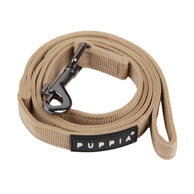 PUPPIA Two Tone Dog Lead Strong Durable Comfortable Grip Walking Training Leash for Small & Medium Dog, Beige, Large - Image 1