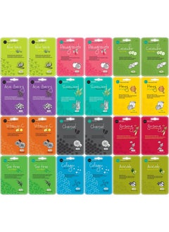 Celavi Cosmetics Celavi Collagen Facial Face Mask (24-Sheets) Classic Korean Skincare  - Image 1