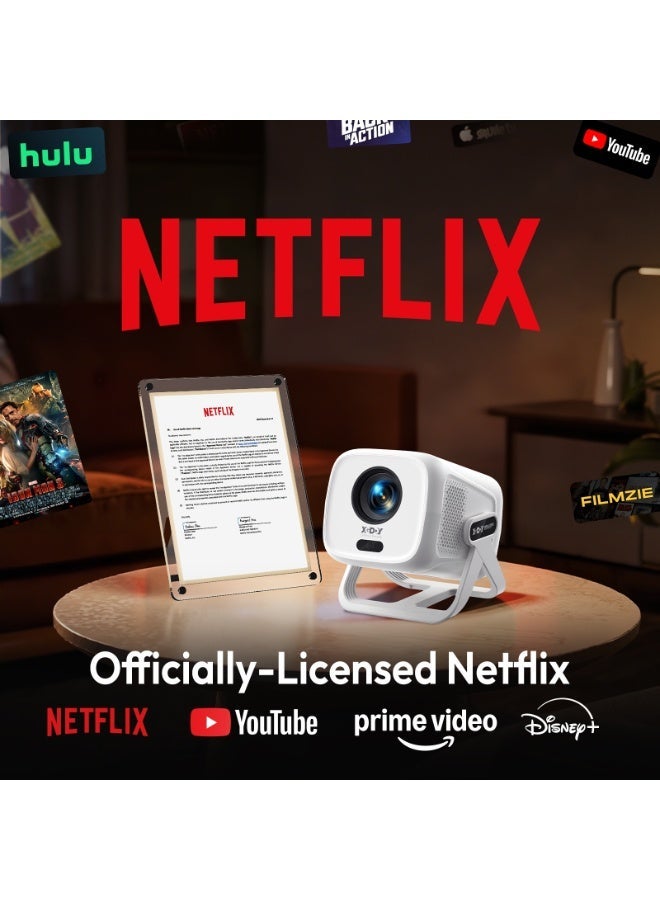 XGODY Netflix Official XGODY 500ANSI Projector  Android 13  Native 1080P FHD Auto Focus & Keystone Smart Android TV Home Cinema - Image 2