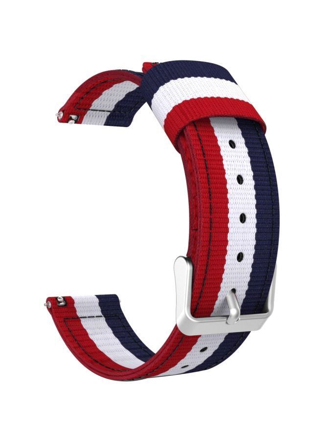 NIBEMINENT Replacement Band For Samsung Gear S3 Frontier/Classic/Moto 360 2nd Gen 46mm/Garmin Vivomove Blue/White/Red - Image 1