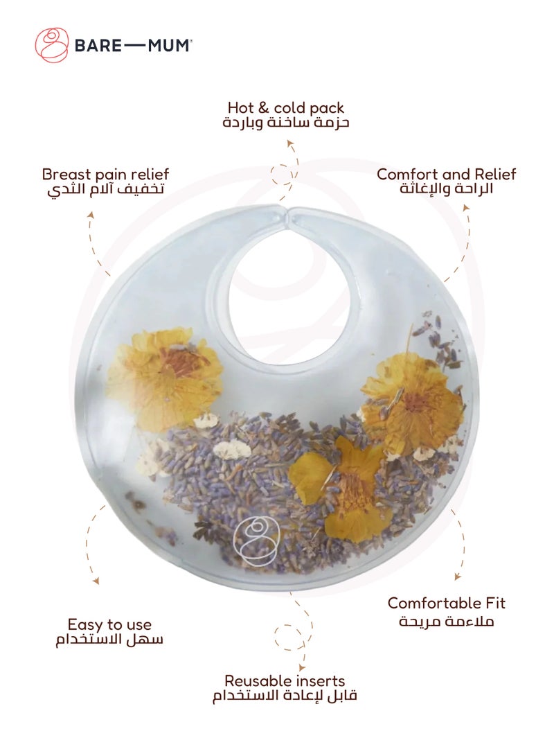 BARE-MUM Warm & Cool Inserts for Breasts | Reusable Heat & Cold Therapy | Soothing Relief for Breastfeeding | TGA Certified | BPA & Phthalates Free | Soft & Flexible Design | 10x15 cm - Image 3
