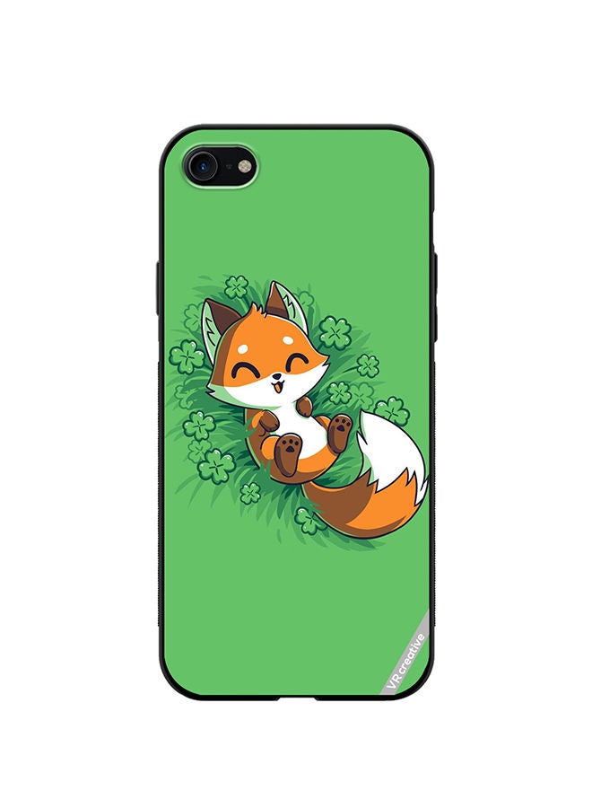 VR CREATIVE Protective Case Cover For Apple iPhone SE (2022) Fluffy Fox Design Multicolour - Image 1