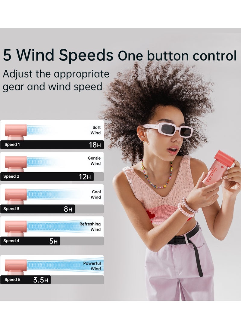 جيسيو لايف جيسولايف مروحة متنقلة ,بطارية داخلية 3600ملي امبير لون وردي - Image 5