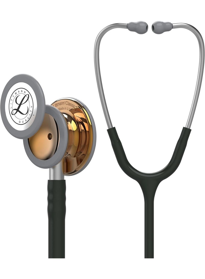 3M Littmann Classic III Limited Edition Stethoscope 5646 High Polish Copper Chestpiece Black Tube 27 Inch Professional Diagnostic Stethoscope - Image 1