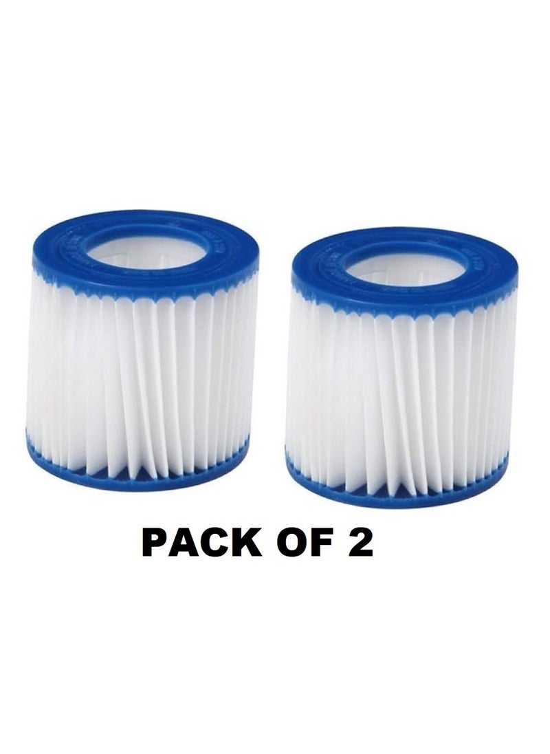Jilong Pack Of 2 Pool Pump Filter Cartridge Cleaner Replacement 84mm X 78mm  - Image 1