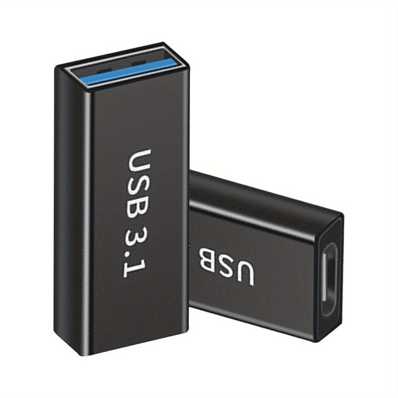 USB 3 1A Female To USB C Female Adapter 2 Pack Straight Through Charging Data Adapter - Image 2
