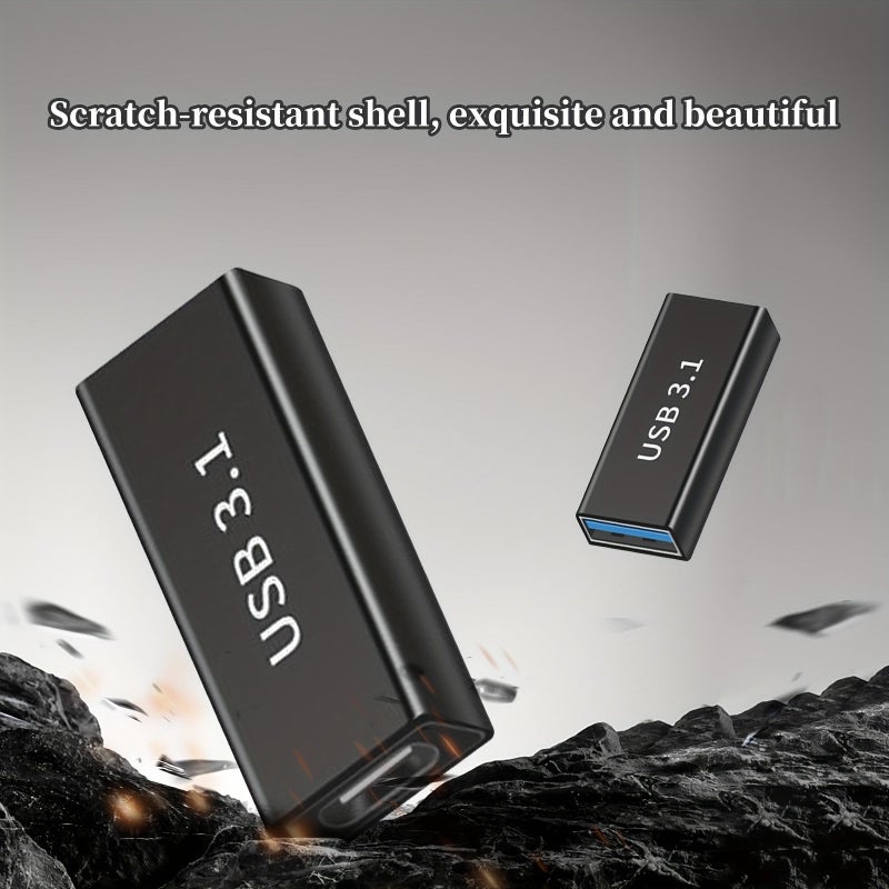 USB 3 1A Female To USB C Female Adapter 2 Pack Straight Through Charging Data Adapter - Image 4