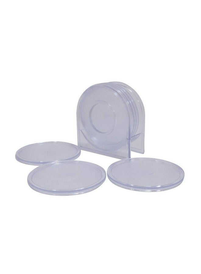 Liza Liza Designer Circular Table Coaster for Tea Cups, Coffee Mugs/Beer Cans Bar Tumblers & Water Glasses - Set of 6 & 1 Holder (A91TC02W) - Image 2