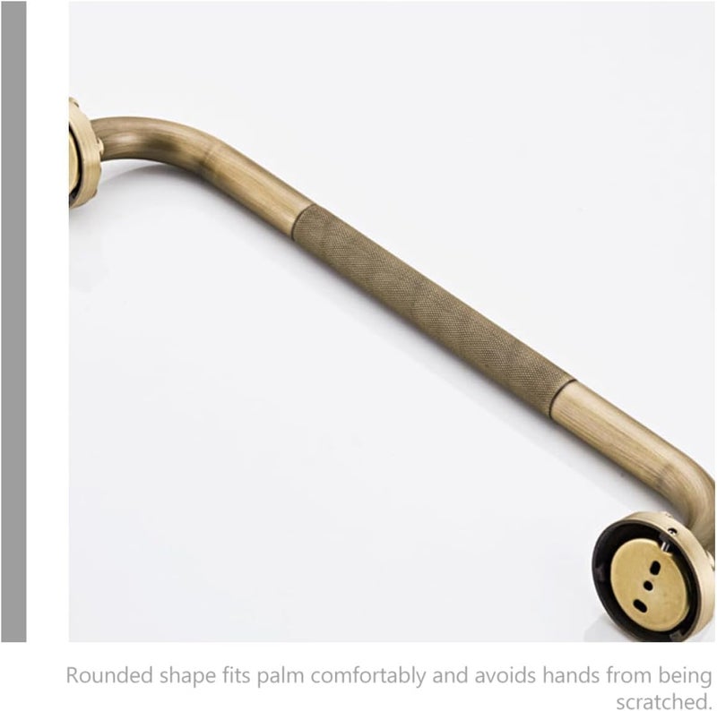 Bathroom Grab Bars Non-Slip Safety Handrail with Antique Base for Bathtub and Shower, Elderly Support Rail for Bathroom and Stair Assistance - Image 5