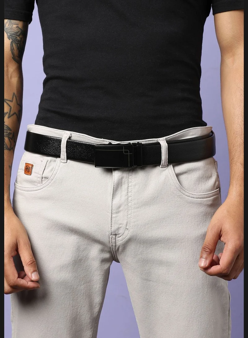French Accent Casual Solid PU Leather Waist Belt For Men