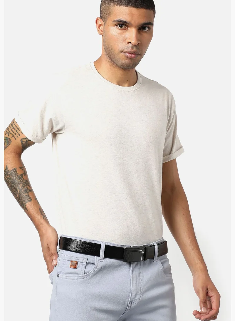 French Accent Casual Solid PU Leather Waist Belt For Men