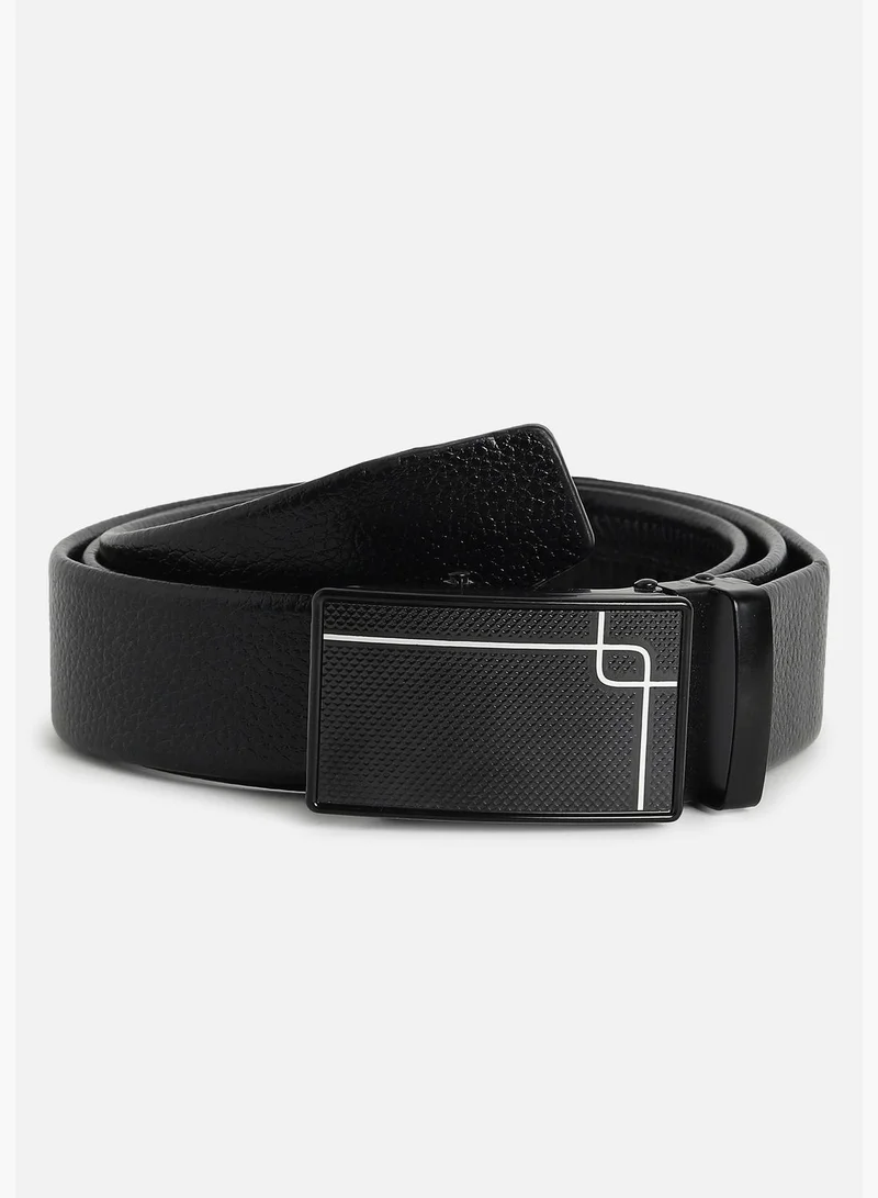 French Accent Casual Solid PU Leather Waist Belt For Men