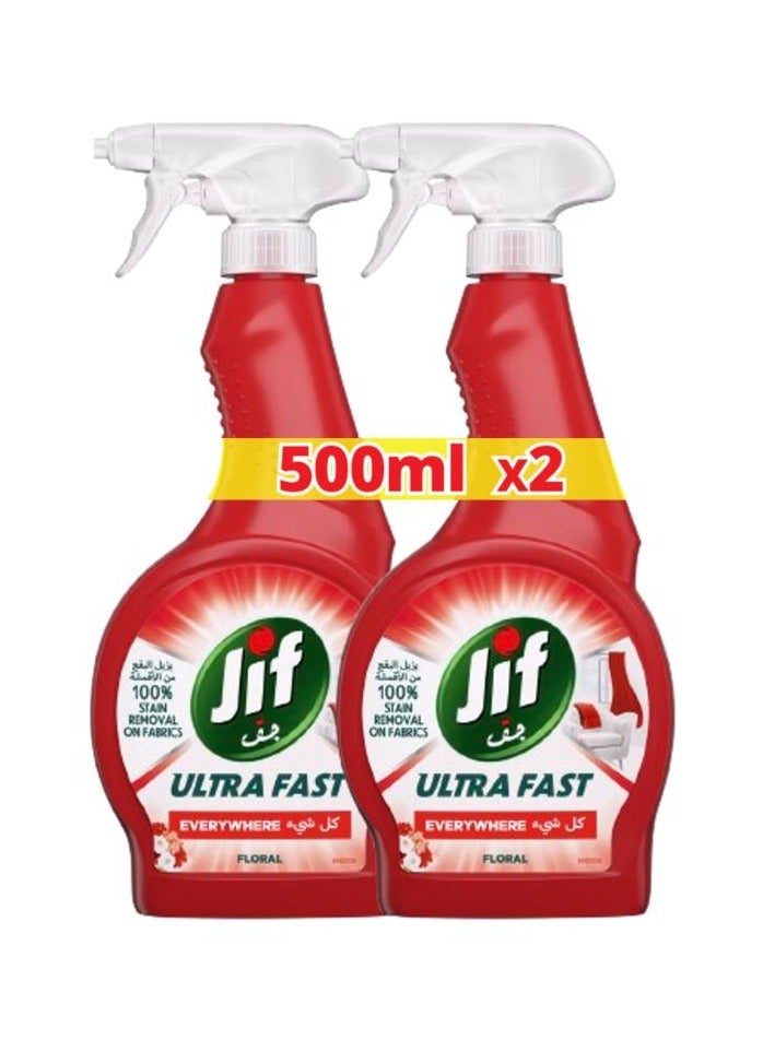 Jif Ultra Fast Cleaner Spray Everywhere 2 x 500ml - Image 1