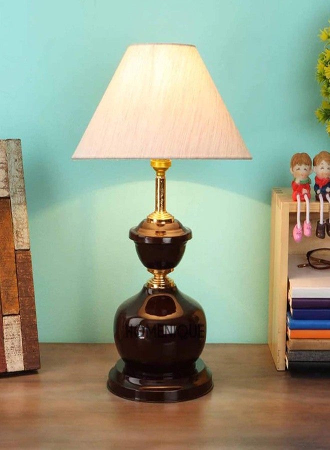 Homenique Traditional Rustic Farmhouse Table Lamps with Fabric Shade for Living Room Bedroom House Bedside Nightstand Home Office (Bulb not Included, Black) - Image 1