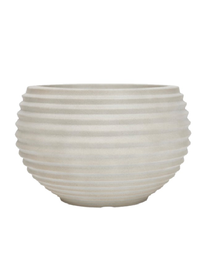 serene - Sturdy Base Fiberglass Planter Sandy Beige 29 x 19cm GL8601D.15 - Image 1