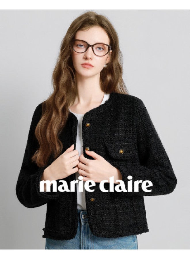 Marie Claire Tweed Jacket Short Women's 2025 New Elegant Outerwear Autumn Winter - Image 1
