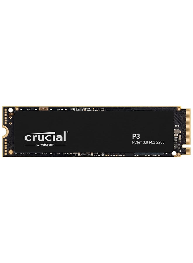 كروشيال SSD داخلي P3 4 تيرابايت PCIe، عامل الشكل M.2 2280، قراءة تسلسلية 3500 ميجابايت/ثانية، كتابة تسلسلية 3000 ميجابايت/ثانية، قدرة تحمل 800 تيرابايت، واجهة NVMe، CT4000P3SSD8 - Image 1