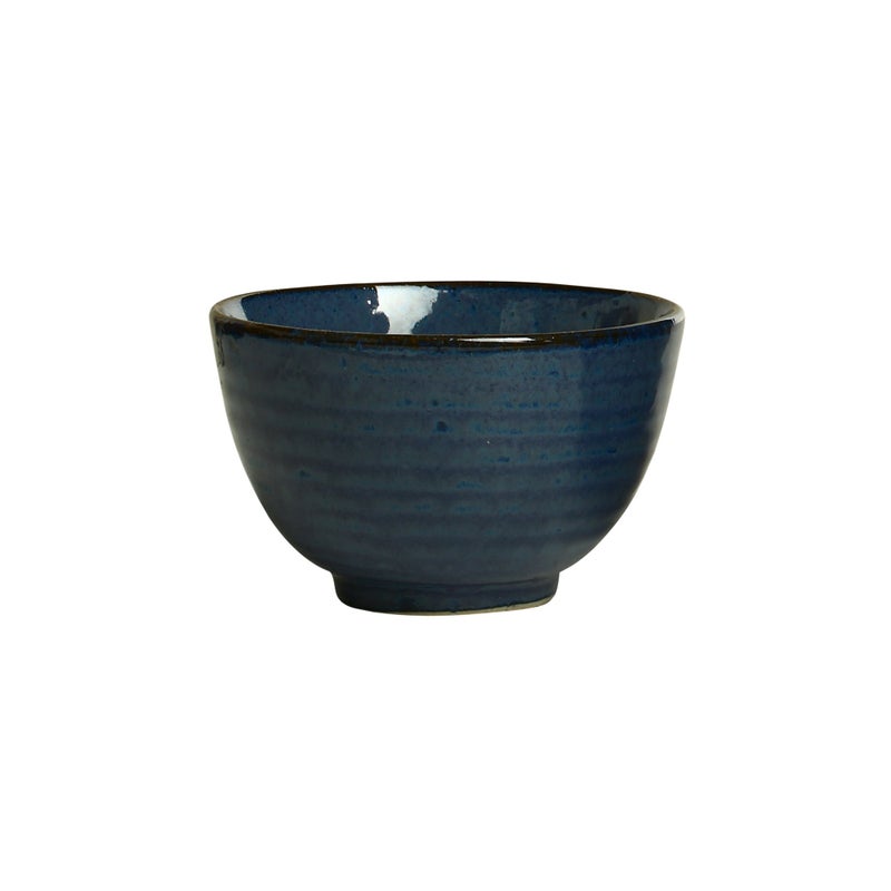 Caffeine Ceramic Handmade Blue Metallic Dessert Bowl (Set of 2, 150 ml) - Image 2