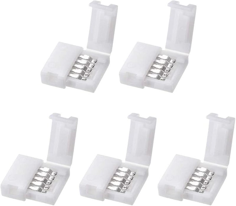 10mm 5P Solderless LED Strip Connector For 5050 3528 RGBW Multicolor Lights 5 Conductors 5pcs - Image 2