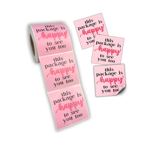 Lashicorn This Package is Happy to See You Too Sticker | 250 pc Roll 2.5” Label Bubble Mailer Freshies, Press-On Nails Customer Happy Mail Order Die Cut Bulk - Image 1