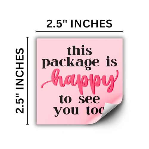 Lashicorn This Package is Happy to See You Too Sticker | 250 pc Roll 2.5” Label Bubble Mailer Freshies, Press-On Nails Customer Happy Mail Order Die Cut Bulk - Image 3