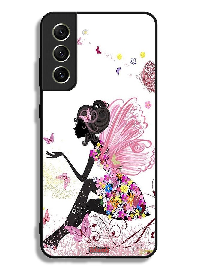 Tolwak Samsung Galaxy S21 FE 5G Protective Case Cover Butterfly Girl Artwork - Image 3