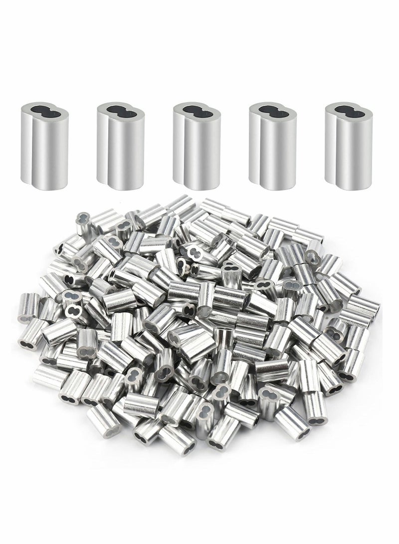 Y&D Aluminum Crimping Loop Sleeve 1/16", Cable Ferrule Wire Rope Sleeves (200 Pcs)  - Image 1
