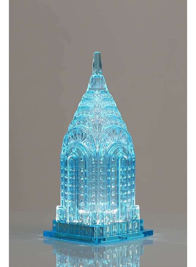 Cordless LED table lamp, blue acrylic bedside lamp,3 color tone rechargeable desk lamp suitable for bedroom bar coffee shop decoration  - Image 2