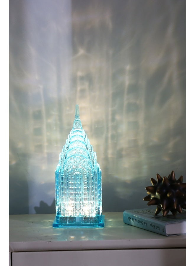 Cordless LED table lamp, blue acrylic bedside lamp,3 color tone rechargeable desk lamp suitable for bedroom bar coffee shop decoration  - Image 4