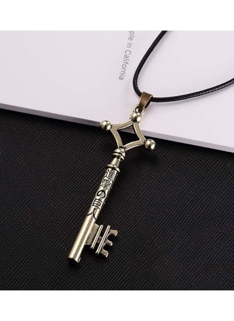 Attack on Titan - Attack on Titan Eren's Necklace and Keychain Wings of Freedom Pendant and Braided Wristband - Image 1