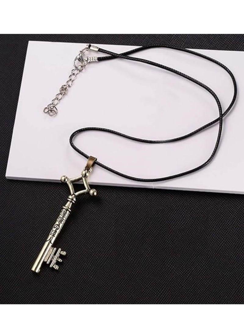 Attack on Titan - Attack on Titan Eren's Necklace and Keychain Wings of Freedom Pendant and Braided Wristband - Image 1