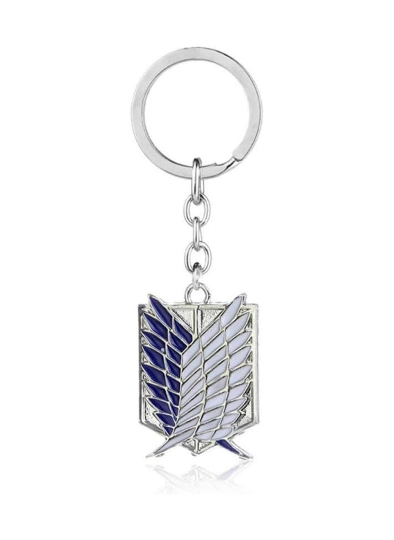 Attack on Titan - Attack on Titan Eren's Necklace and Keychain Wings of Freedom Pendant and Braided Wristband - Image 1