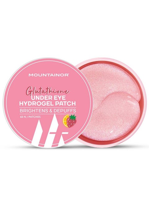 MOUNTAINOR Glutathione Under Eye Hydrogel Patches | for Dark Circles & Brightnes Fine Lines & Wrinkles Reduction | Cooling Under Eye Patch Mask 60 Patches