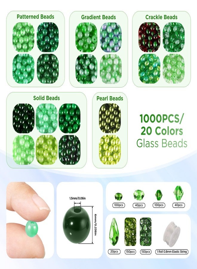 Funtopia Green Glass Beads - Image 2