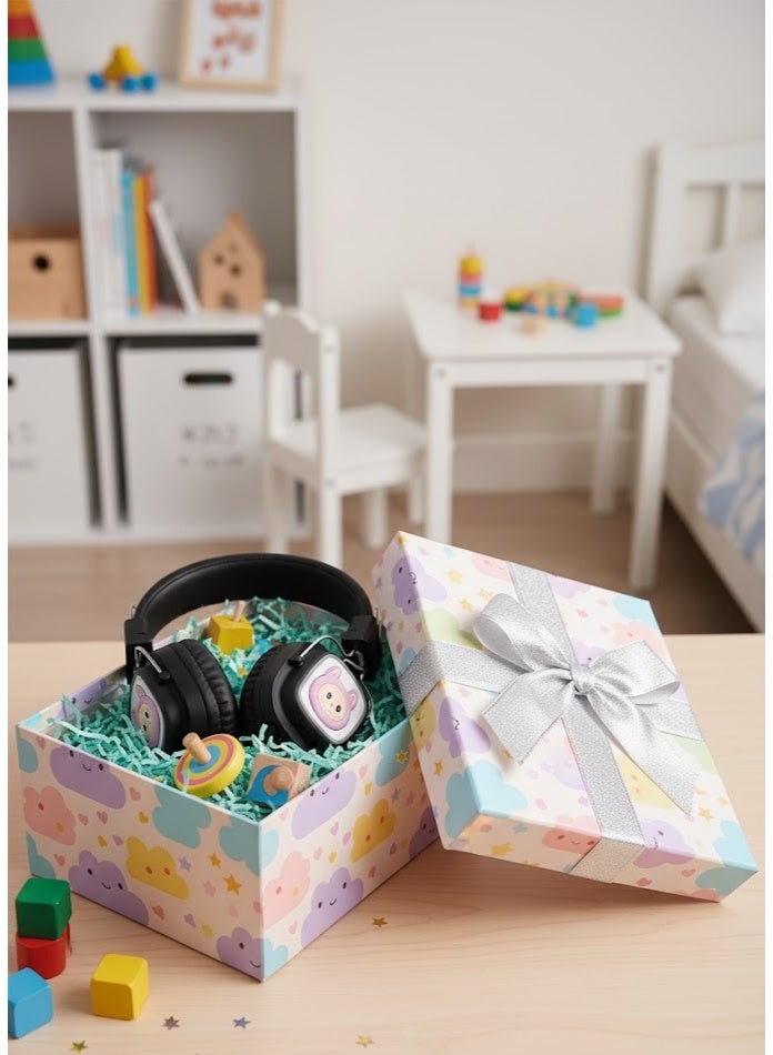 Labubu shaped RGB AH-816G Wireless Headphones: Ergonomic design, noise isolation, high-quality sound, and up to 15 hours of playtime – Black - Image 2