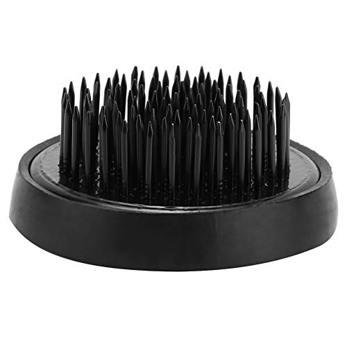 TOPINCN Round Black Kenzan Flower Arranger Pin Frog, 46mm Diameter with Rubber Gasket for Ikebana Floral Arrangement - Image 1