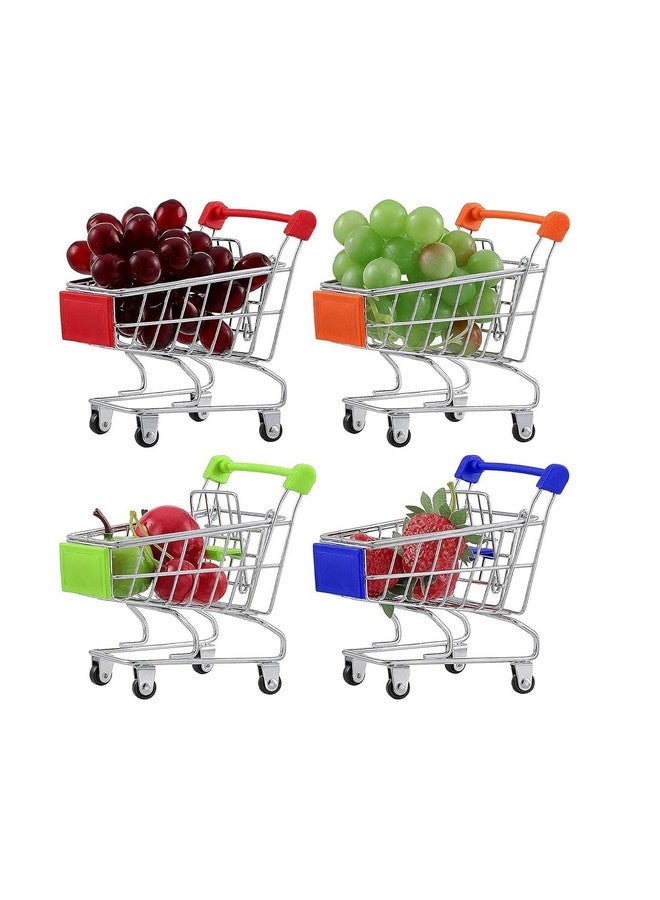 KRAFTMASTERS¬Æ1PCS Mini Shopping Trolley Supermarket Handcart Shopping Utility Cart Mode Storage Toy (Color as per Availability) - Image 3