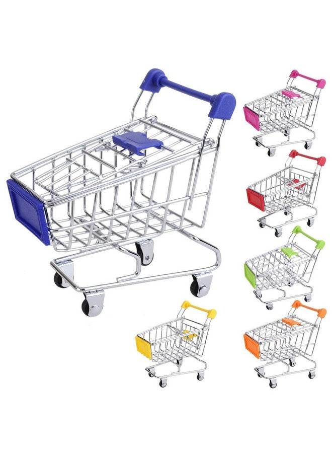 KRAFTMASTERS¬Æ1PCS Mini Shopping Trolley Supermarket Handcart Shopping Utility Cart Mode Storage Toy (Color as per Availability) - Image 1