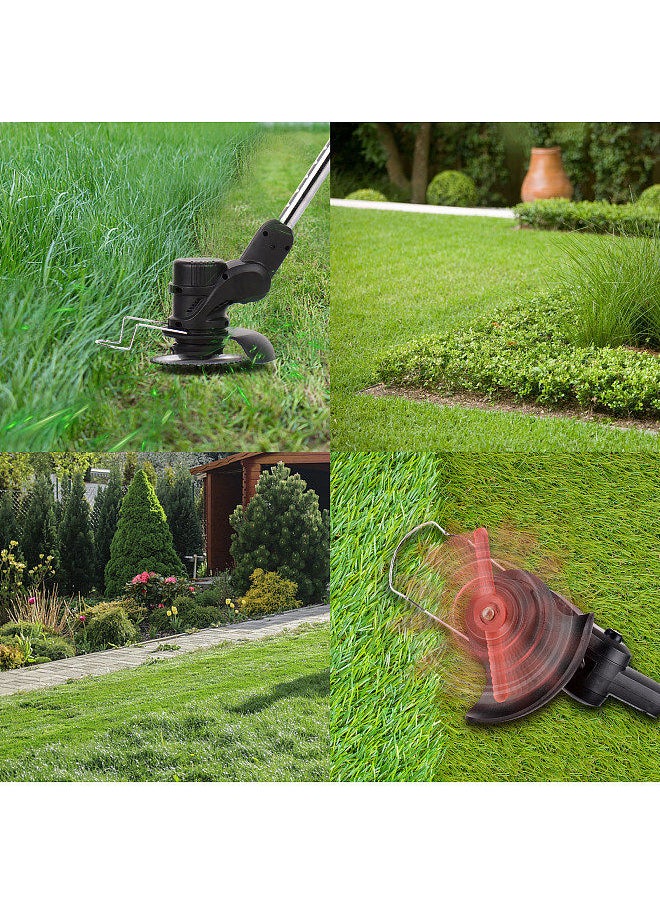 Generic - 24V Telescopic Handheld Cordless Grass Trimmer Electric Lawn Mower 7500mAh Rechargeable Battery Fast Charger Multi Function Power String Trimmer with Plastic/ Stainless Steel Blade, Circular Saw Blade - Image 1